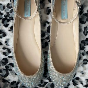 Betsy Johnson Rhinestone Flats